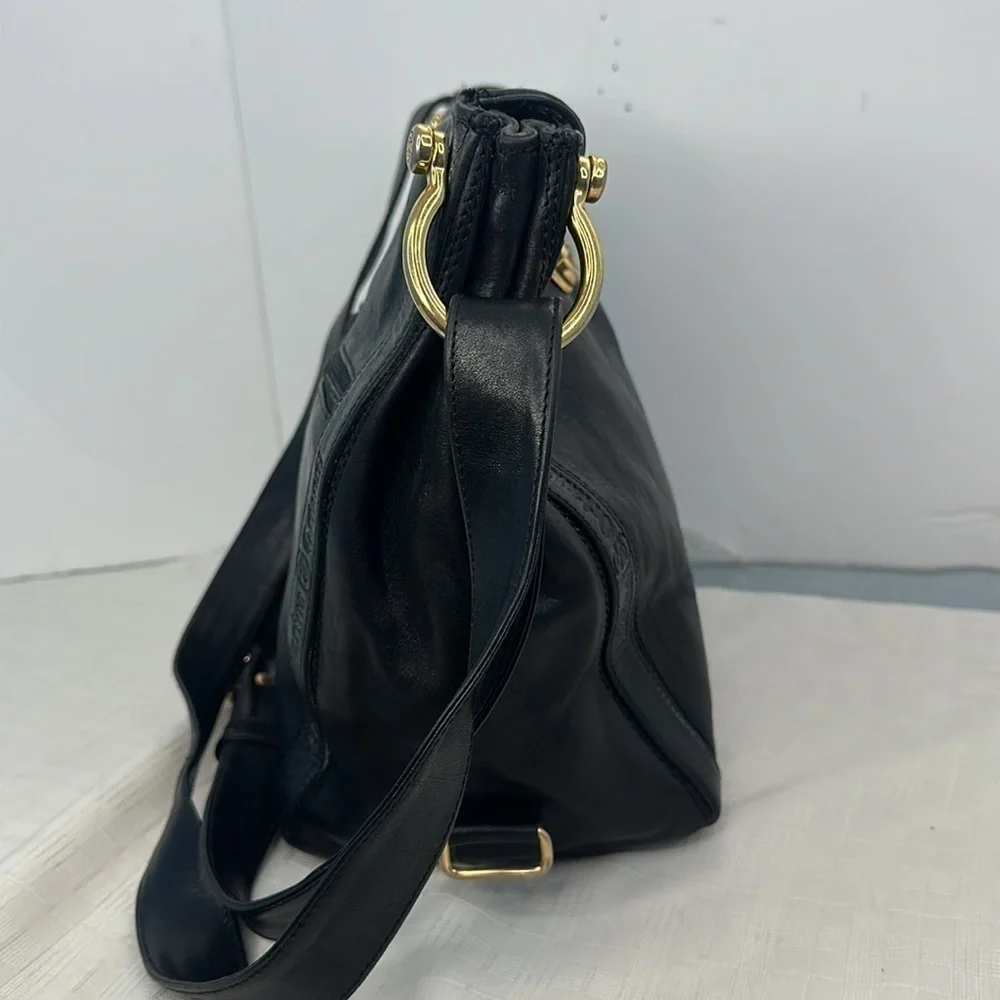 Vintage Black MARINO ORLANDI Leather bag Handbag